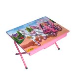 میز تحریر میزیمو مدل باکسدار نشسته  طرح باربی کد 3451 (مدل پایه رنگی) - تصویر 3